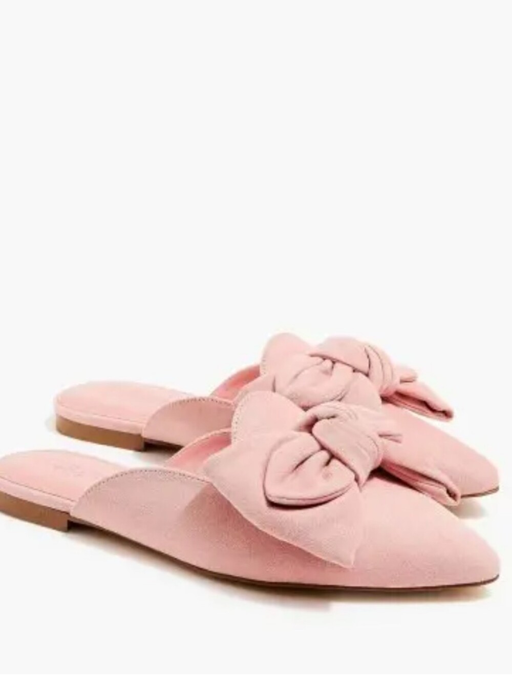 J.CREW | Bow Mules Pink Suede Sz 9